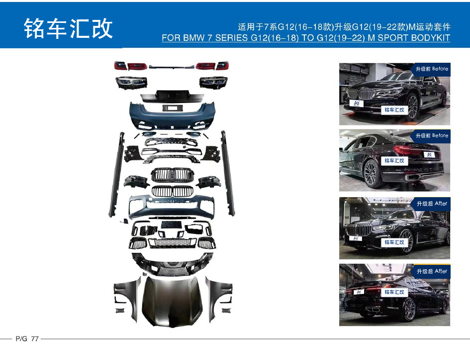 Body Kit - For 7 Series G12 (2016-2018) Upgrade to G12 (2019-2022) M Sport Package